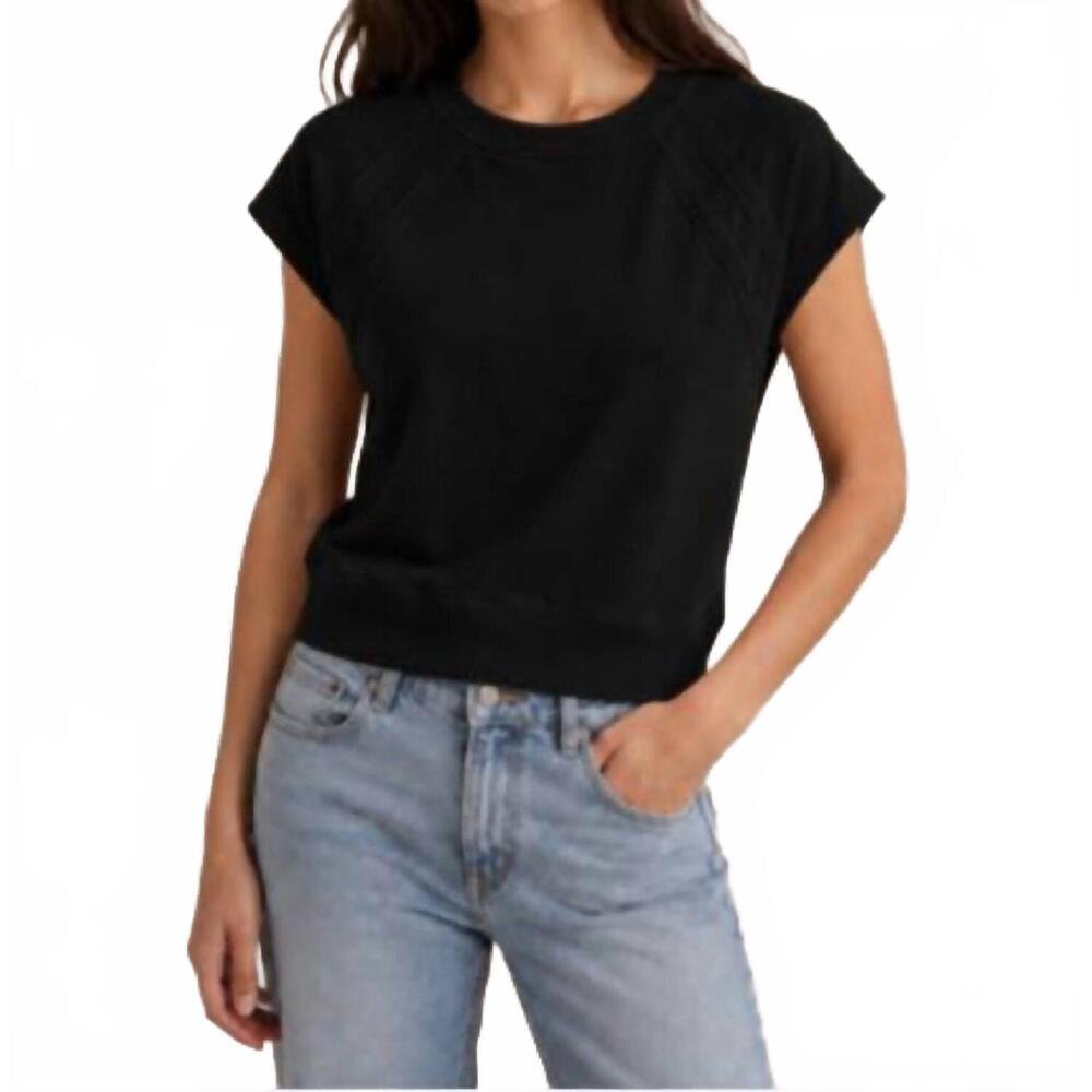 NEW SUNDAYS aubrey short sleeve pullover in black